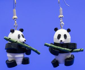Panda earrings