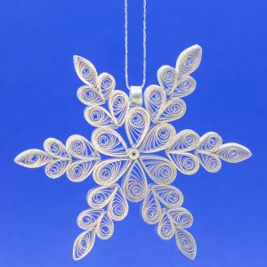 Silver gilded snowflake.