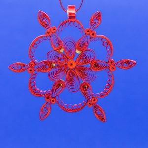 Snowflake with Red Gilding.