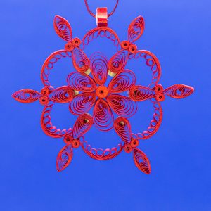 Snowflake with Red Gilding.