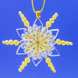 Snowflake double-sided with Gold gilding.