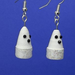 Quilled ghost pair earrings