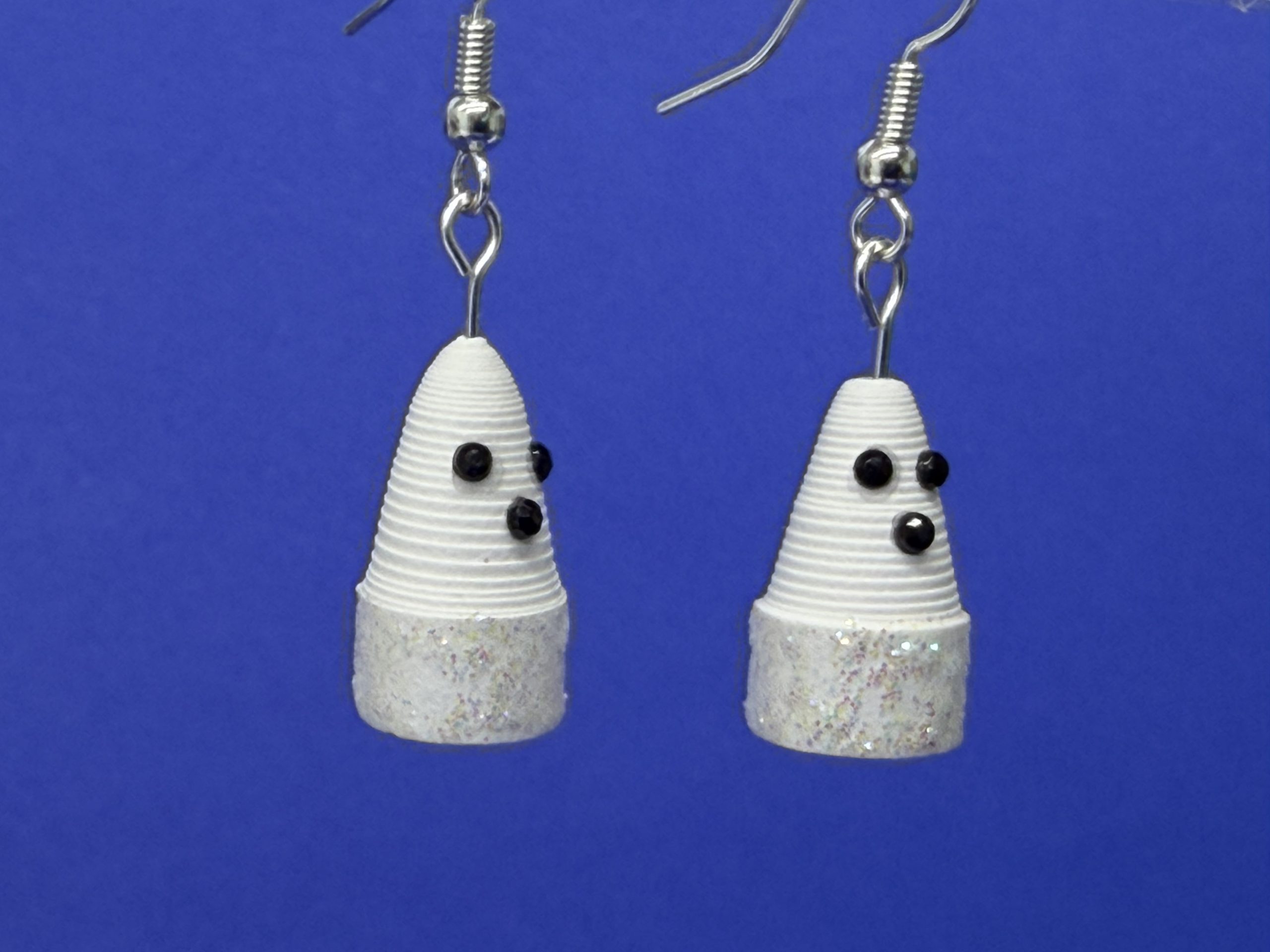 Quilled ghost pair earrings