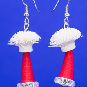Quilled Santa hat earrings