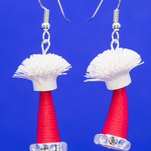 Quilled Santa hat earrings