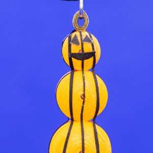 Quilled stacked smiling pumpkin necklace