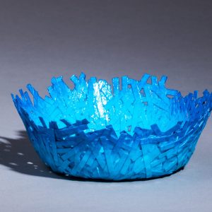 Large paper bowl, Blue over Blue.