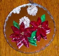 170070-0101 Ornament Mirror Poinsetta