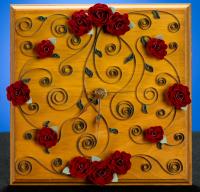 170703-0287 Clock - Red Roses