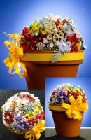 170881-0009 Flower Basket - TerraCotta 2